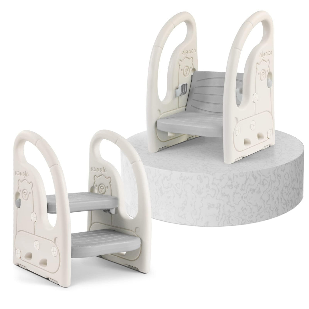 Onasti Tritthocker für Kinder 2 Stufen, Höhenverstellbar Tritt-Schemel Kinderschemel für Baby, mit H