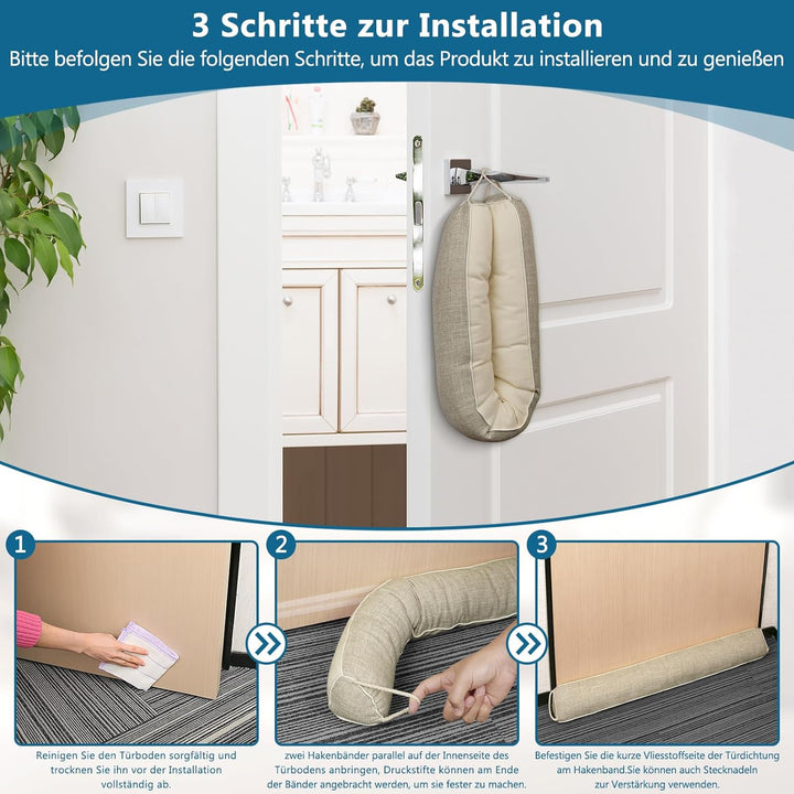 HooTown Zugluftstopper für türen, 102cm Schwerer Zugluftstopper tür Zugluftstopper Windstopper Türlu