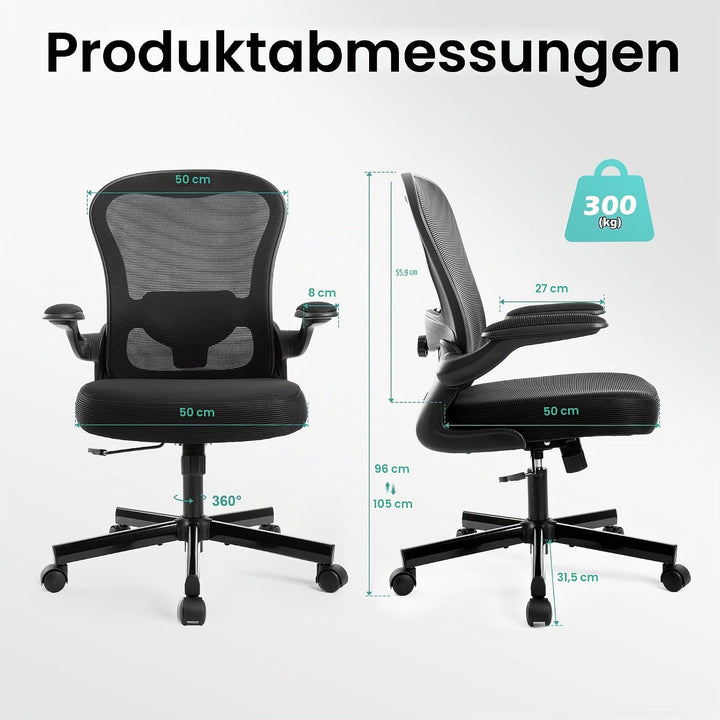 ALPHA HOME Bürostuhl Ergonomischer, Schreibtischstuhl Höhenverstellbar Chefsessel Ergonomisch Comput