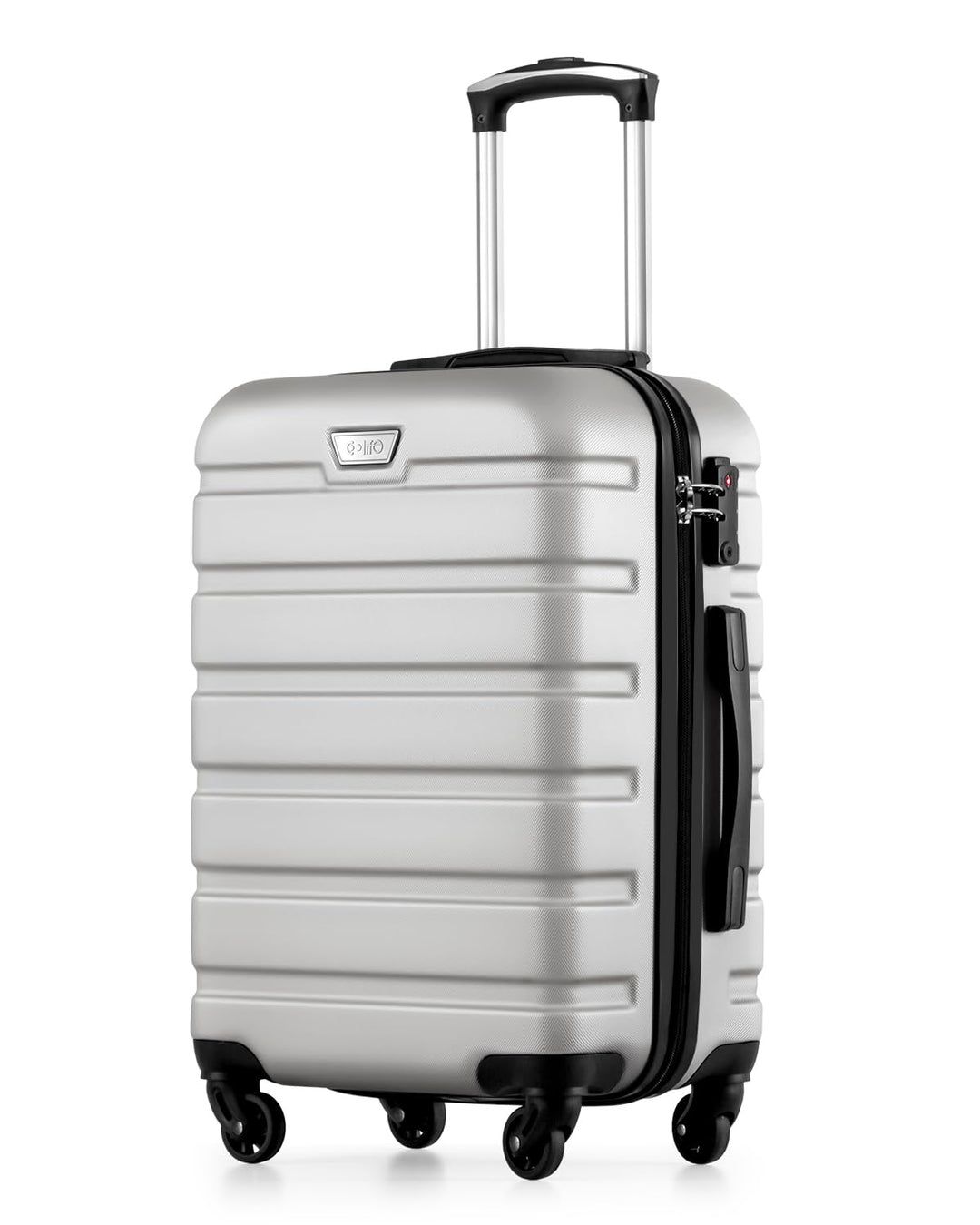 COOLIFE Handgepäck Koffer für EasyJet, 56cm M, PC+ABS, Hartschale, Leicht Robuster, Reisekoffer mit