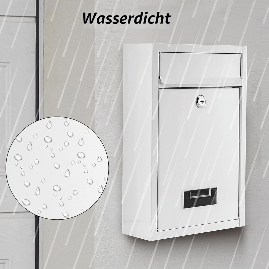 Wandbriefkasten, Briefkasten für aussen, wasserdichter Wandpostkasten für Briefe Stilvolle sichere P