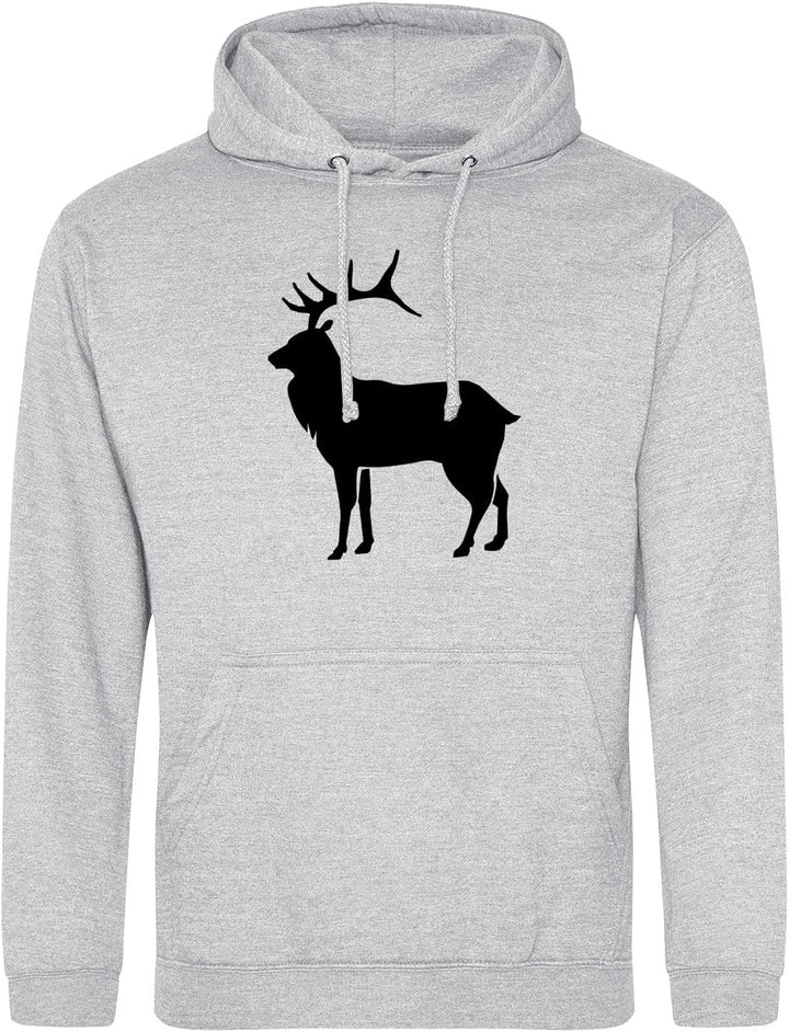 huuraa Unisex Hoodie Hirsch Silhouette Pullover Vegan Grösse S-3XL mit Motiv für alle Tierfreunde Ge