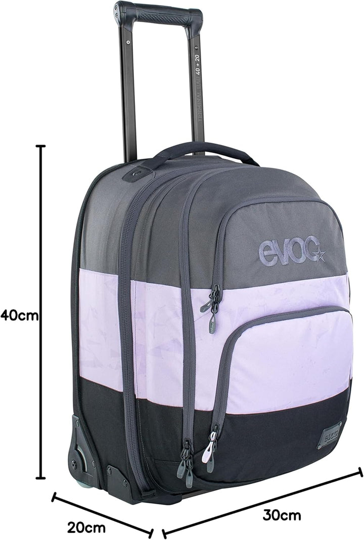 EVOC Reisetrolley Reisetasche Trolley fürs Handgepäck (Teleskopgriff, austauschbare Skate-Rollen, ex