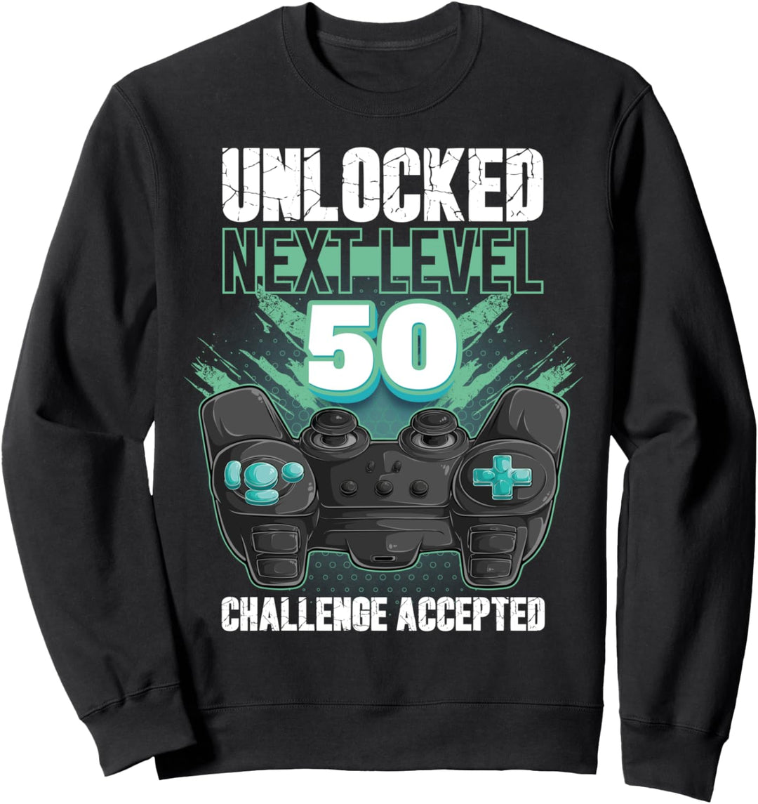 Gamer Level 50 Geburtstag Männer Frauen Jungen Mädchen Sweatshirt