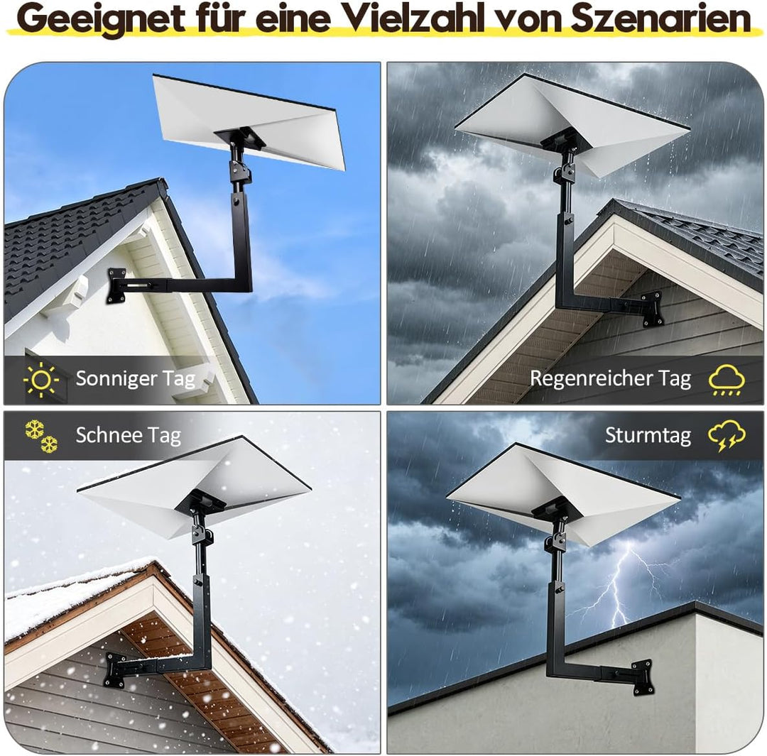 Starlink Halterung für Standard 4/4X/Gen 3/V3, 360° drehbare Dach- und Wandhalterung, wetterfest für
