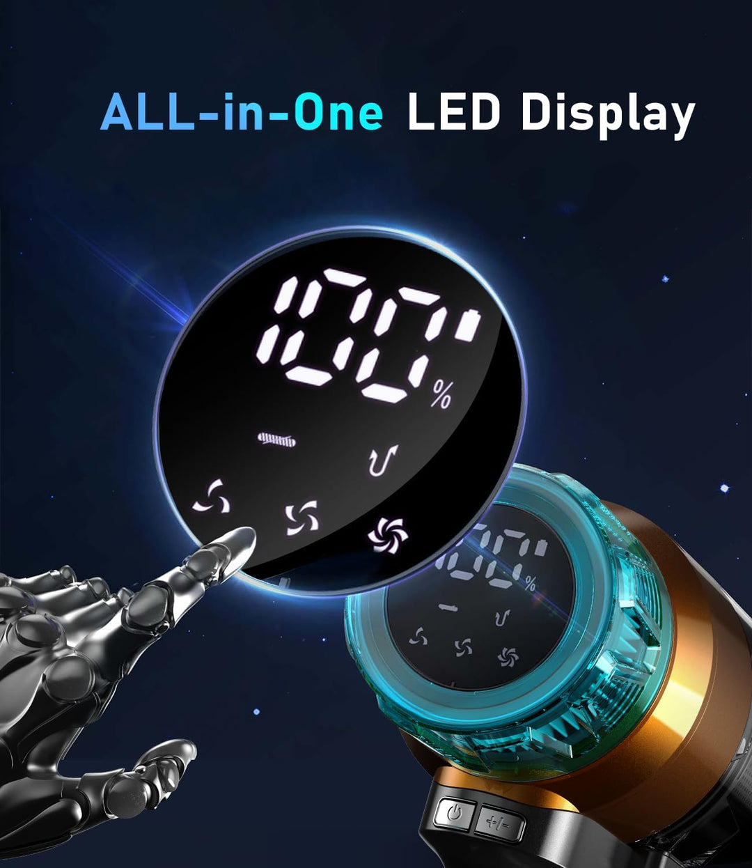 55000Pa/600W Akku Staubsauger Kabellos 55Mins Laufzeit, Wandmontierte Ladestation, Akkustaubsauger C