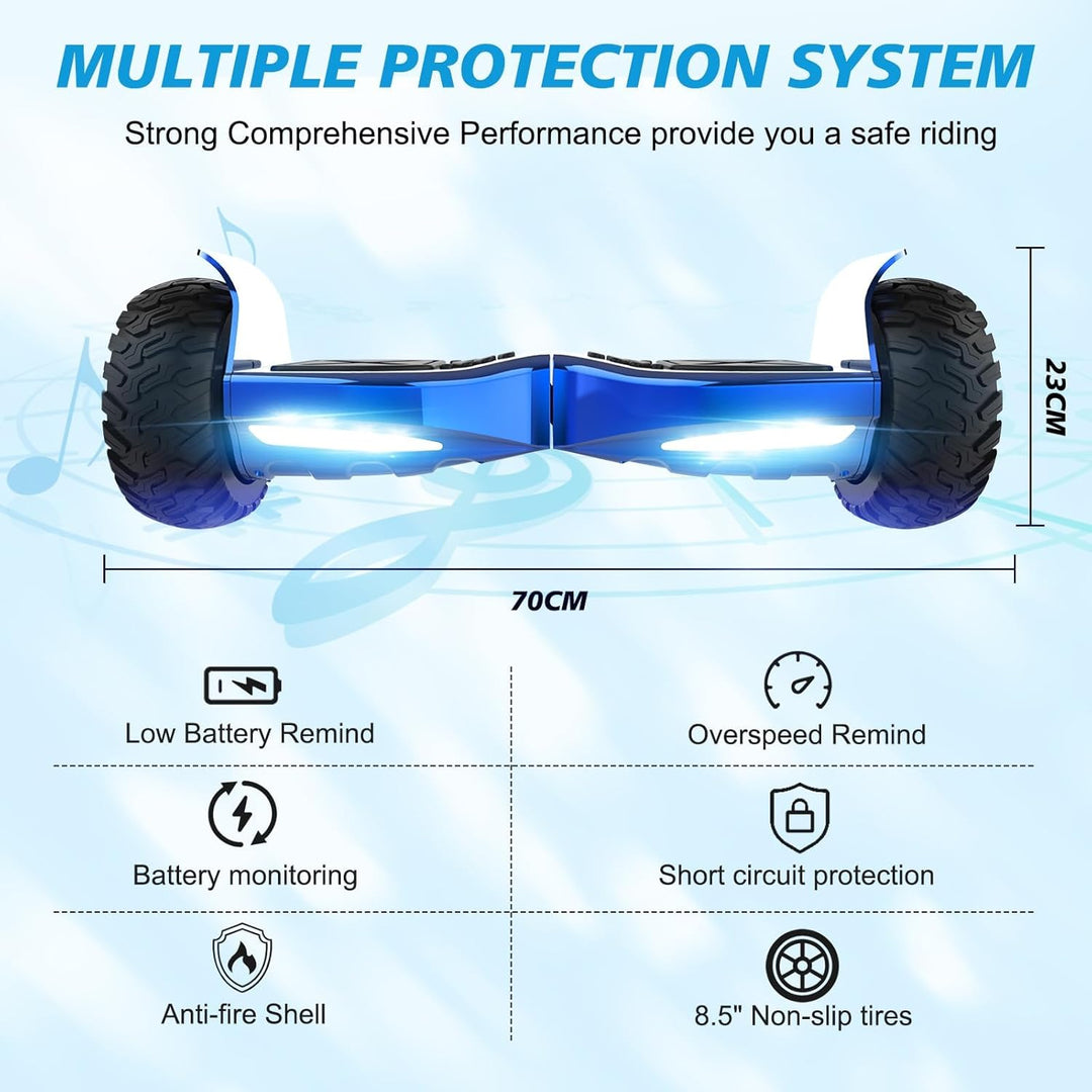 RCB Hoverboards SUV mit Sitz Hoverboards Off-Road, App-fähige Bluetooth Hoverboards, 8,5 '' Hummer +