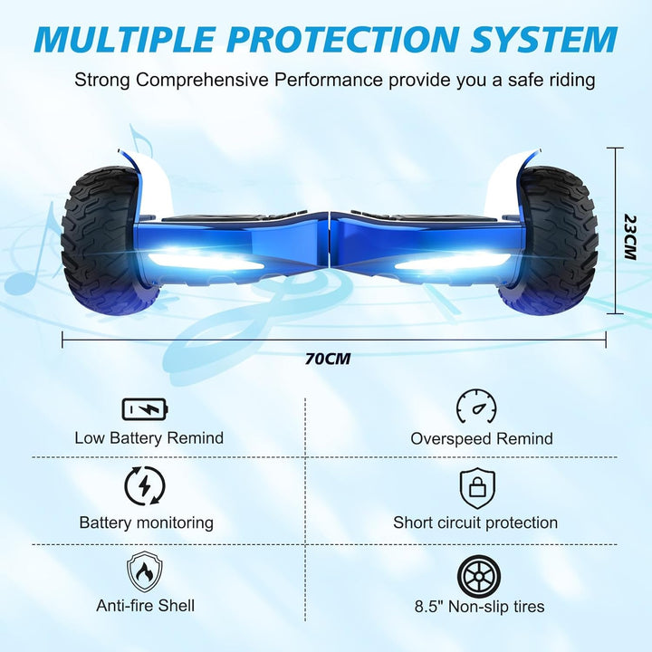 RCB Hoverboards SUV mit Sitz Hoverboards Off-Road, App-fähige Bluetooth Hoverboards, 8,5 '' Hummer +