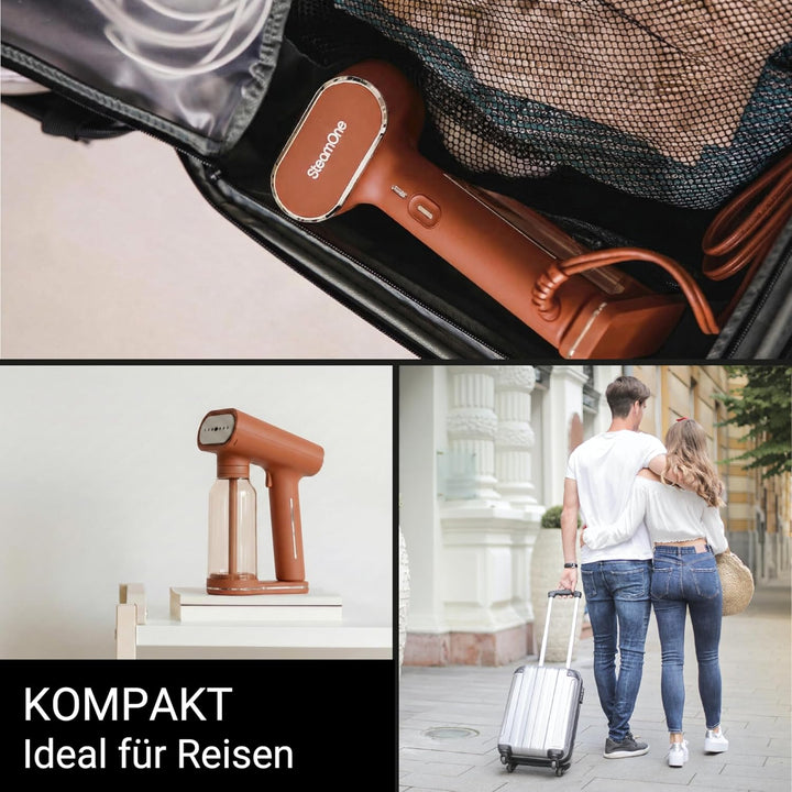 STEAMONE – Dampfglätter 2000 W, 30g/min – Handbügeleisen – Fassungsvermögen 400ml – Entfernt 99,99%