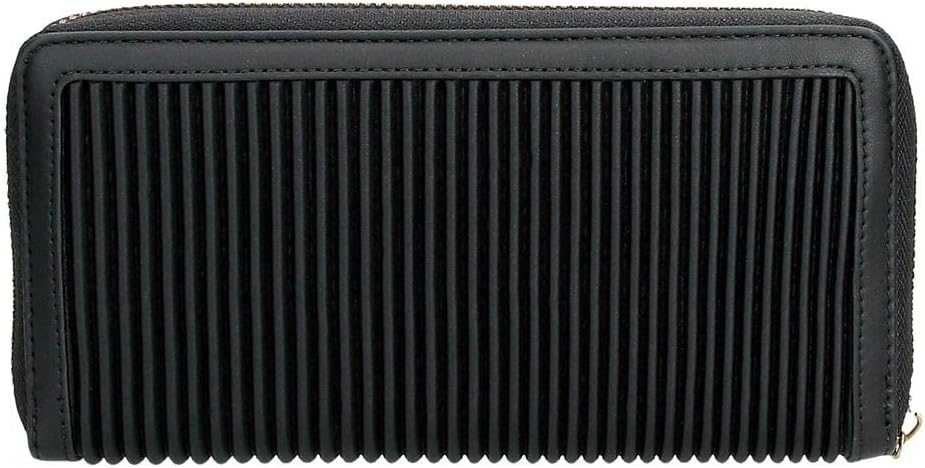Pepe Jeans Aurora Geldbörse mit Kartenhalter Schwarz 19,5x10x2 cm Kunstleder Schwarz Aktentasche, Sc