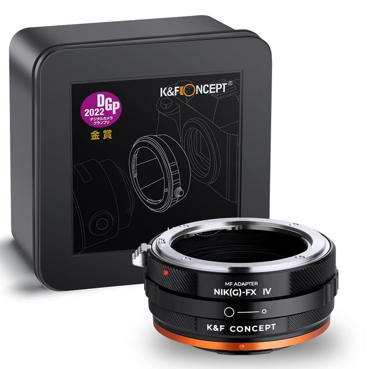 K&amp;F Concept Lens Mount Adapter NIK(G)-FX IV Manueller Fokus Kompatibel mit Nikon F (G-Typ) Objektiv