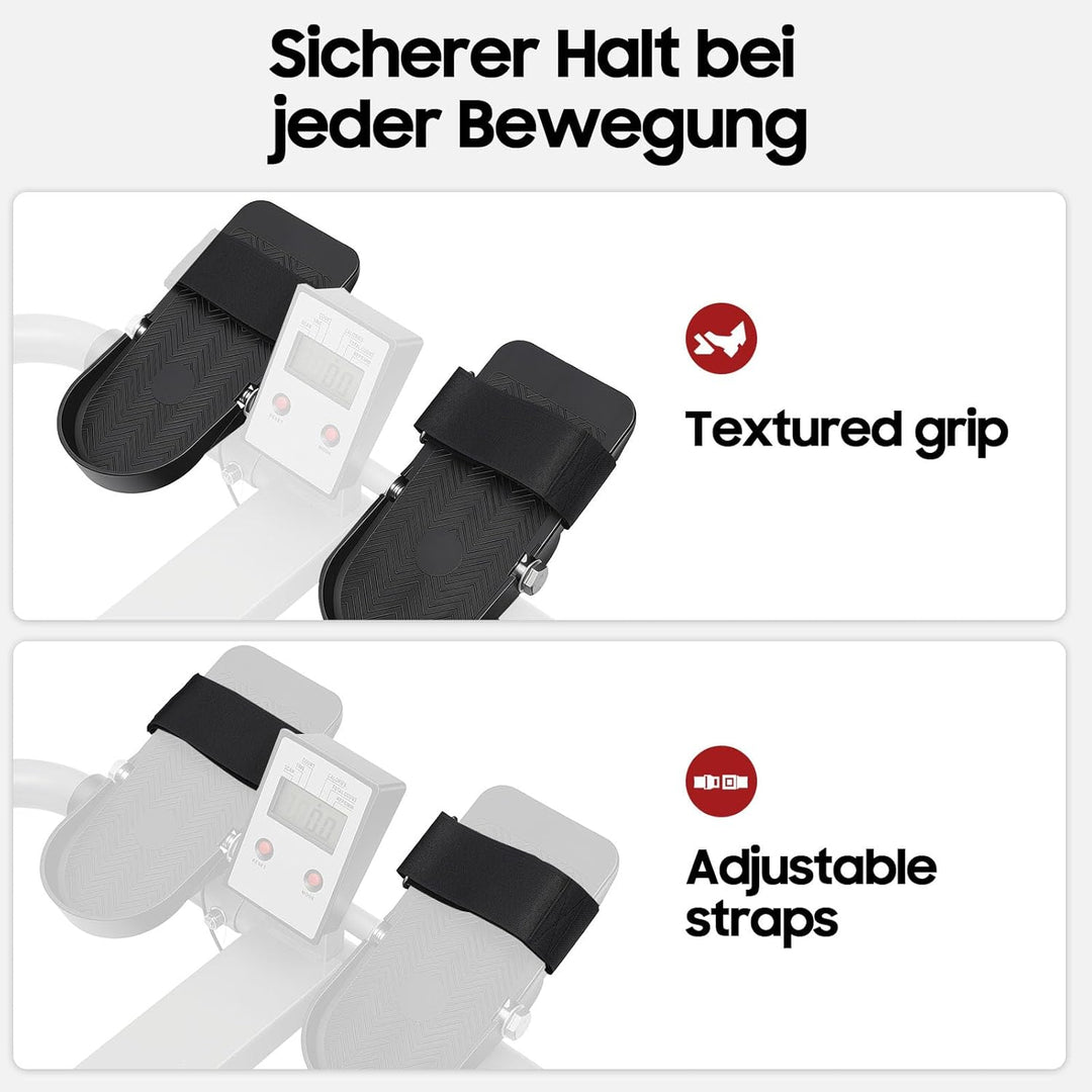 Hydraulisches Fitness-Rudergerät aus Stahl, Faltbar Rudergerät für Zuhause mit LCD Display, Maximale