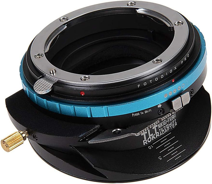 Fotodiox Pro TLT ROKR Tilt/Shift Lens Adapter Compatible with Nikon F-Mount G-Type Lenses on Fujifil