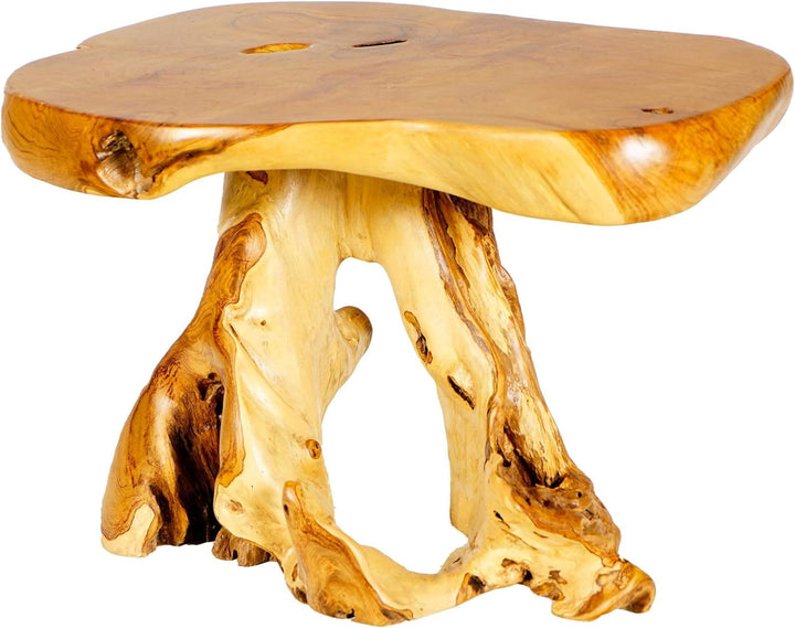 Windalf Handgearbeiteter Rustikaler Couchtisch LUKKI 80 cm Bohemia Wohnzimmertisch Landhausdesign Te