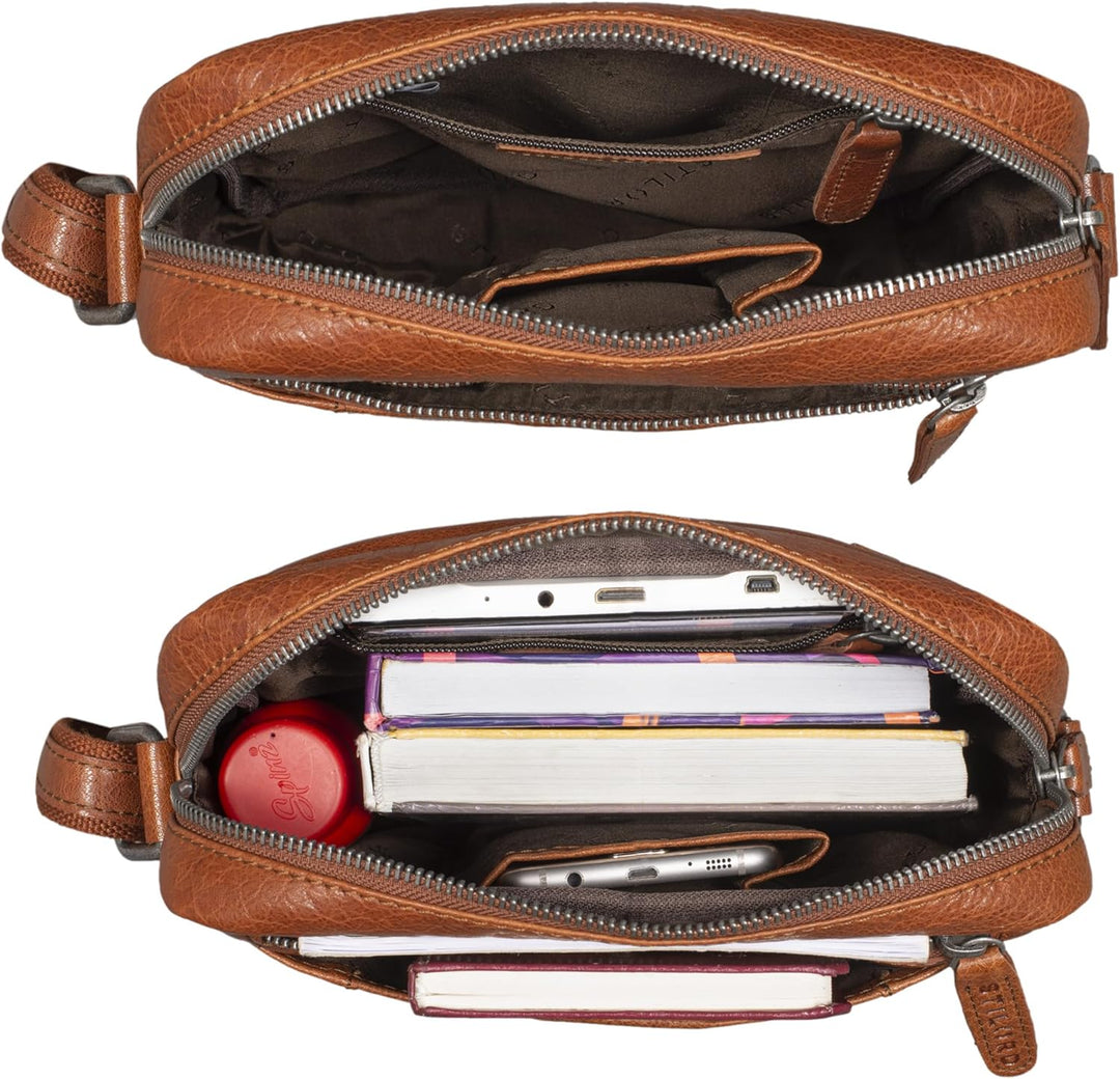 STILORD 'Fox' Herrentasche Leder Vintage Messenger Bag Männer Handtasche klein für 10,1 bis 10,5 Zol
