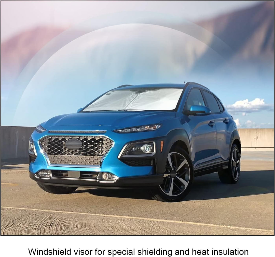 BIXUAN Sonnenschutz kompatibel mit Hyundai Kona SUV N Line Hybrid EV 2018-2022 Windschutzscheibe für
