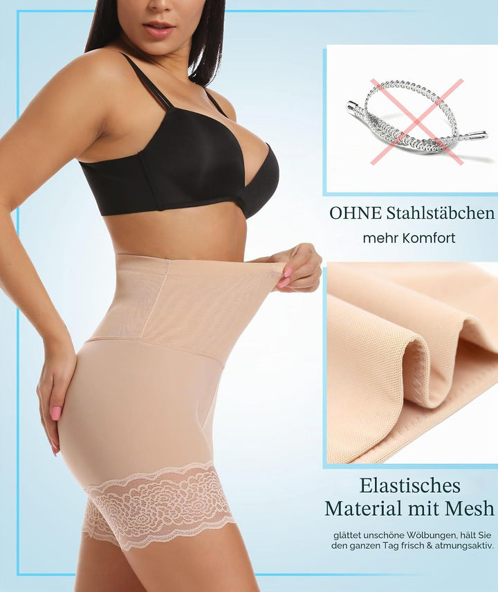MISS MOLY Unterhose Damen Unter Rock Kurz Hose Shorts Leggings Anti Chafing Miederhose Bauch Weg Mie
