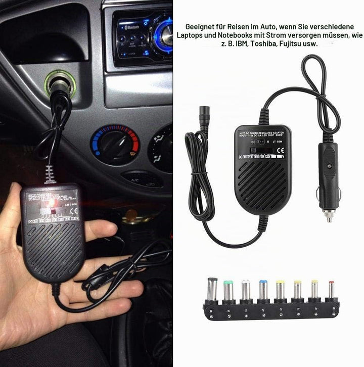 ASHATA Universalnezteil AC Adapter,80W DC Auto Notebook Ladegerät Netzteil+8 Anschlussstecker,Multif