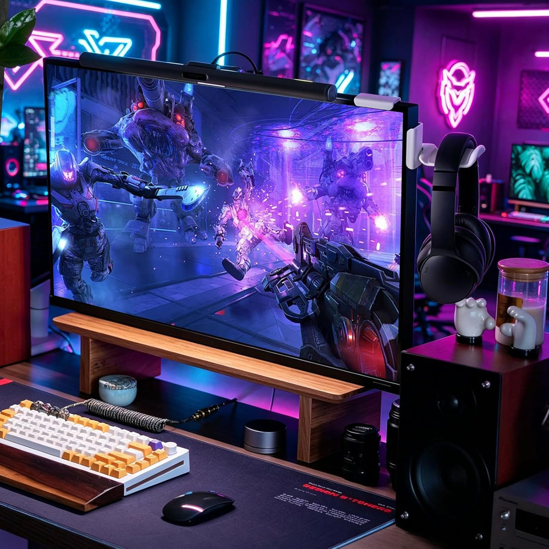 Geekria Klemmbare Kopfhörerhalterung für Monitor, Screen-Mount Gaming-Headset-Halter, Haken, kompati