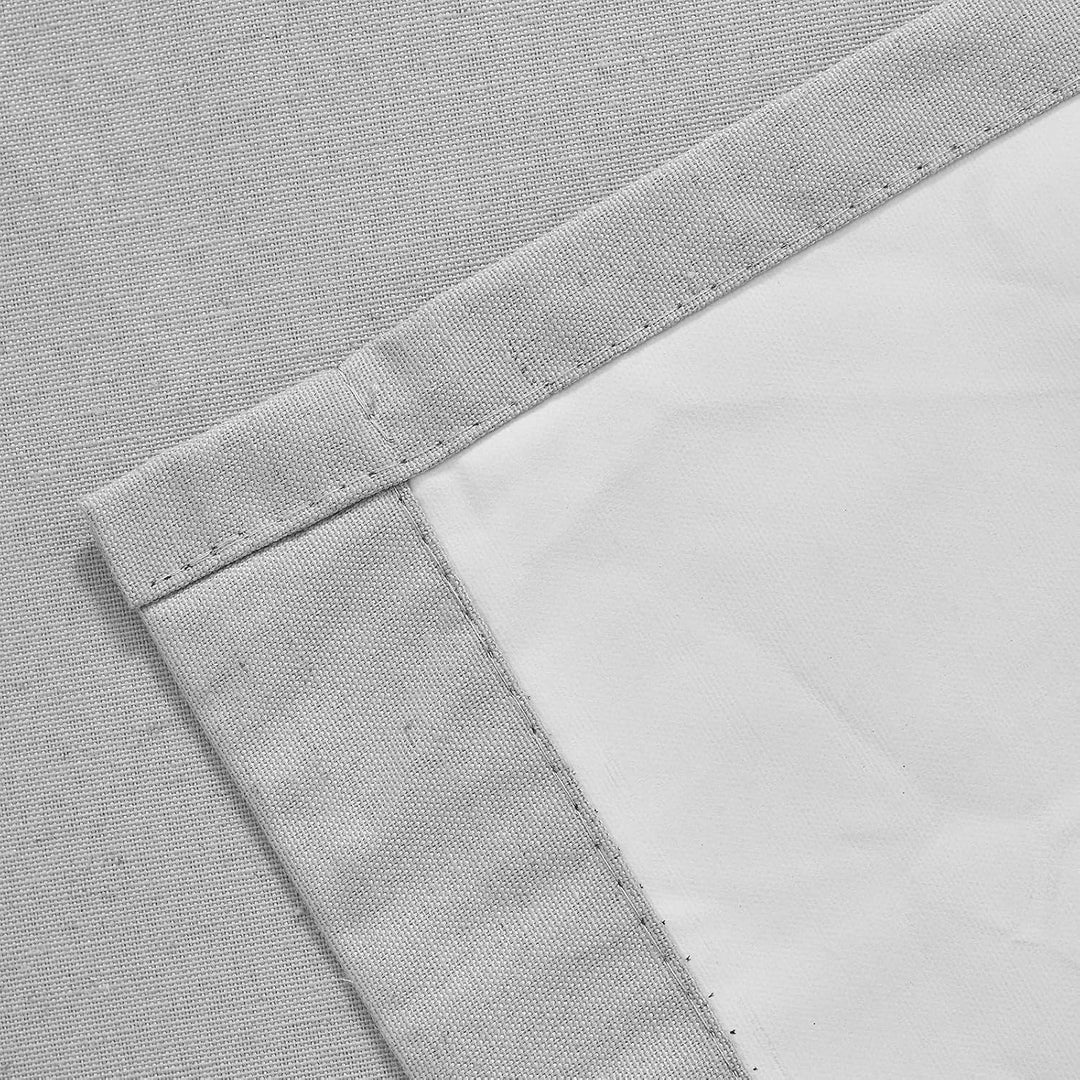 Treatmentex Blickdichte Vorhänge Thermogardine mit Ösen Verdunkelungsvorhang Grau Wärmeisolierende G