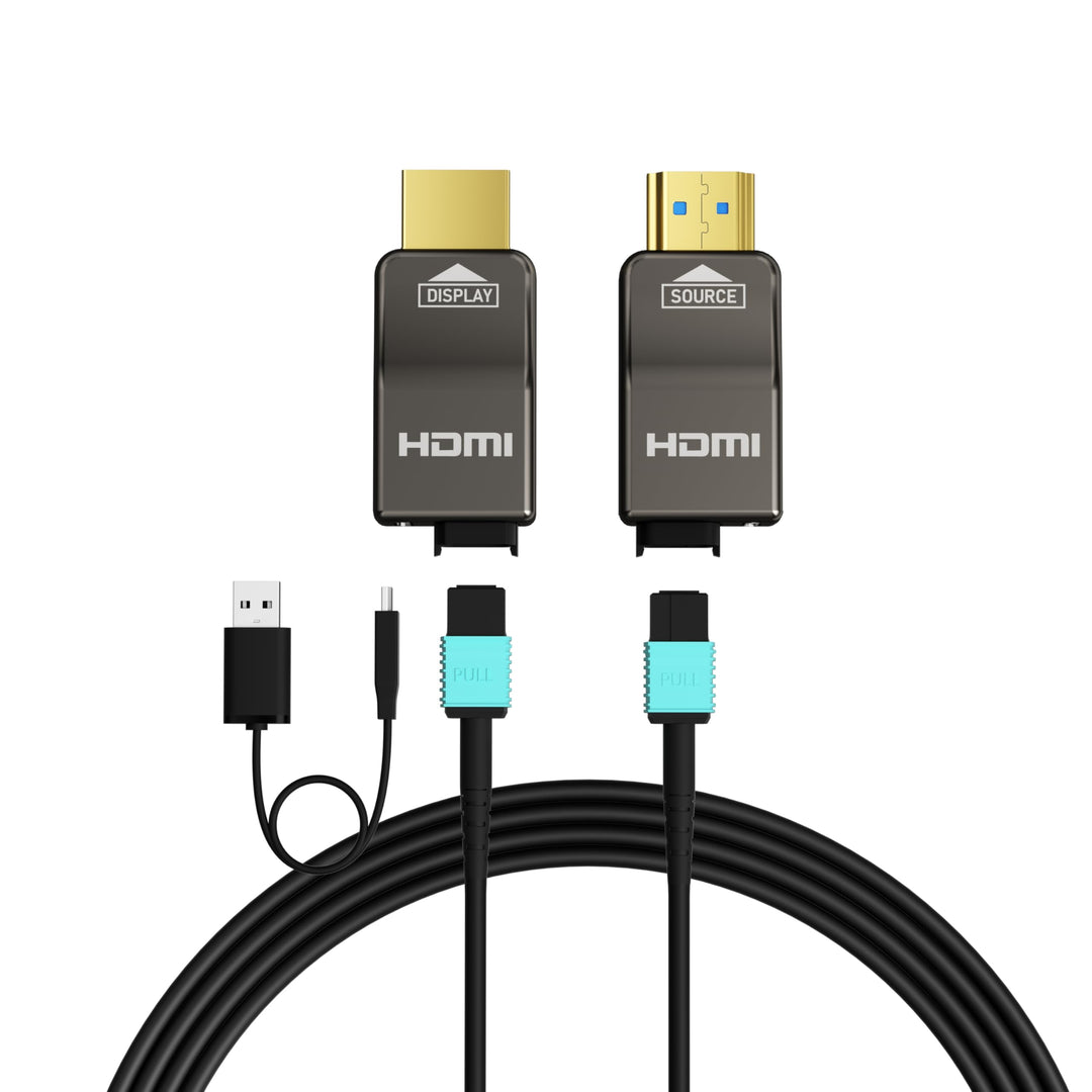 RUIPRO 8K HDMI 2.1 Kabel mit abnehmbarem Stecker aus reiner Glasfaser, 5 m, armiert, Ultra High Spee