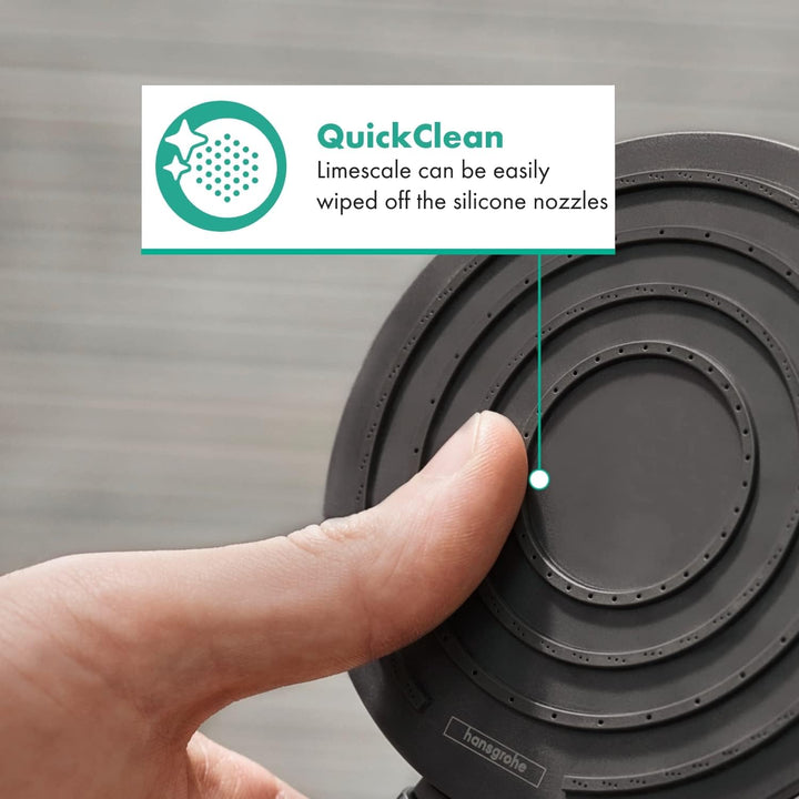 hansgrohe Pulsify S - wassersparender Duschkopf (EcoSmart+), Handbrause mit 1 Strahlart (PowderRain)