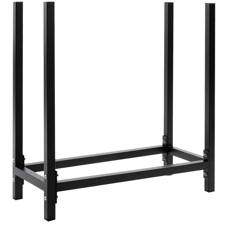 SCHMIDT security tools Kaminholzregal 60x25x61cm Stahl Schwarz Brennholzregal Holzstapelhilfe Holzun