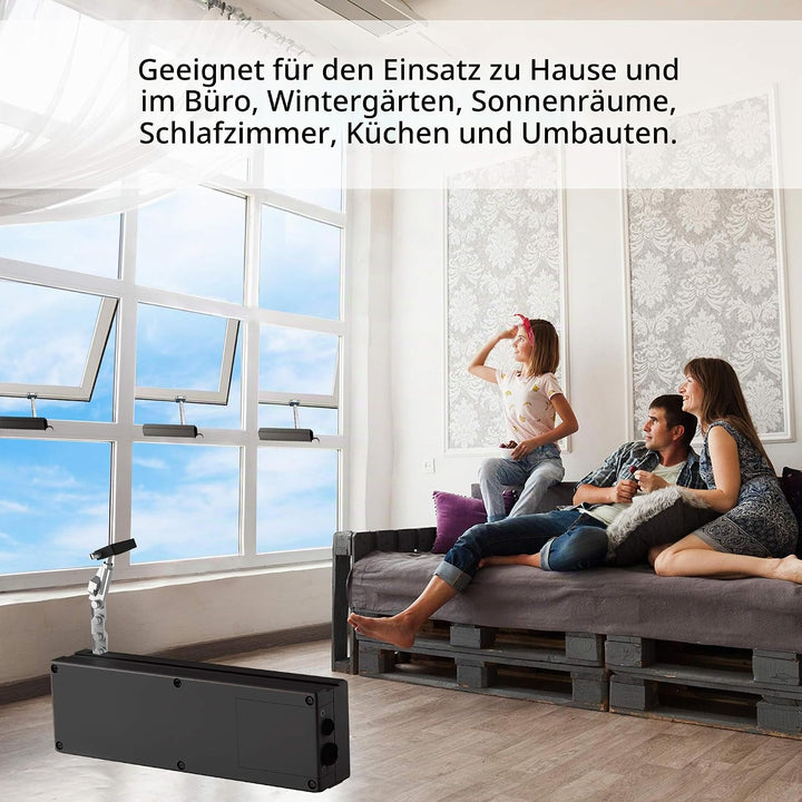 PALMAT – Elektronischer Fensteröffner mit Kettenantrieb, Geeignet für Schiebe-, Flügel- und Dachfens