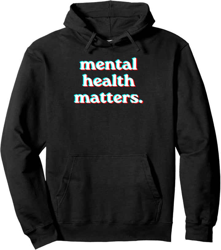 Mental Health Matters Awareness, rot-blauer Stil Pullover Hoodie