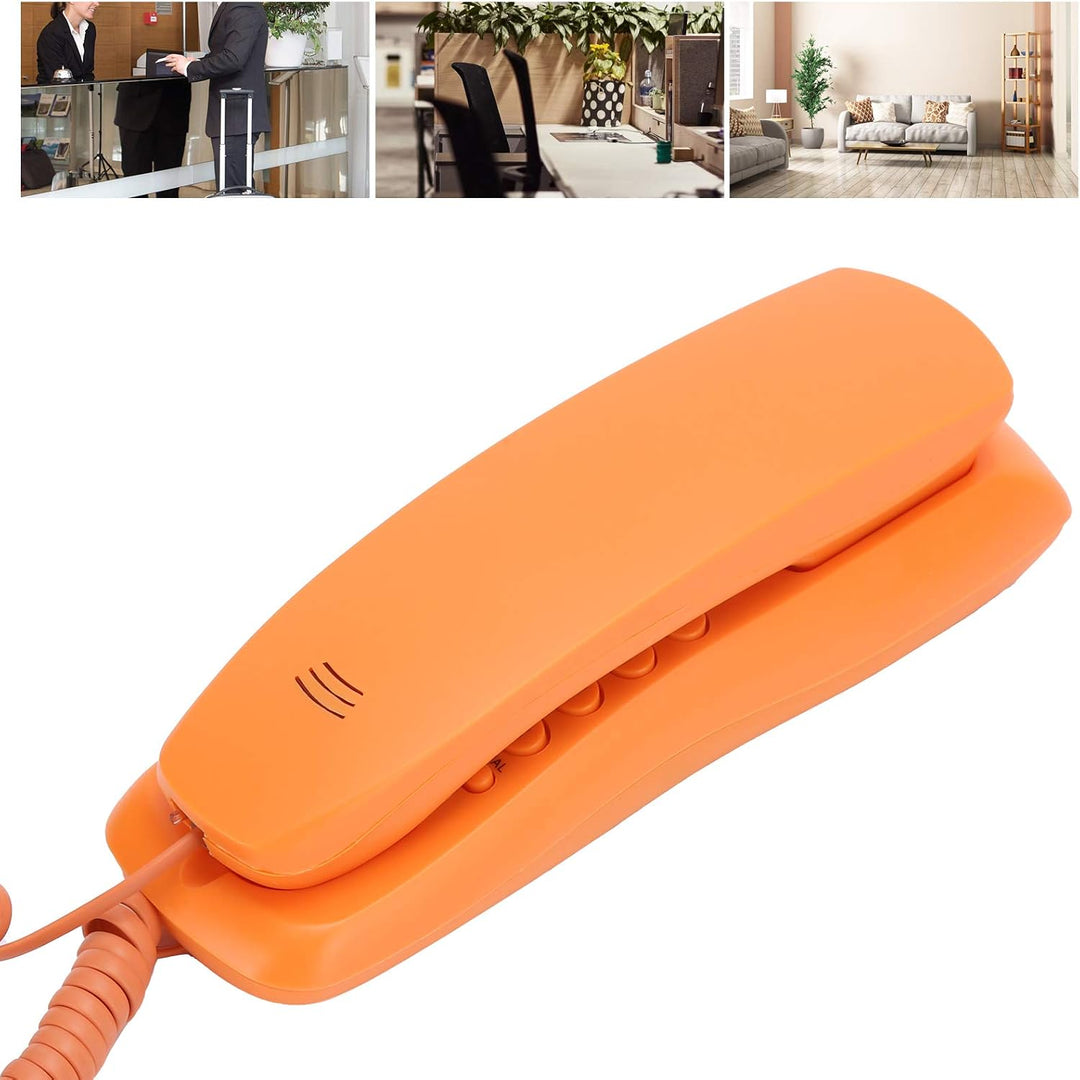 Home Office Tragbares dünnes Telefon, einleitendes schnurgebundenes Schreibtischtelefon, Orange, Pri