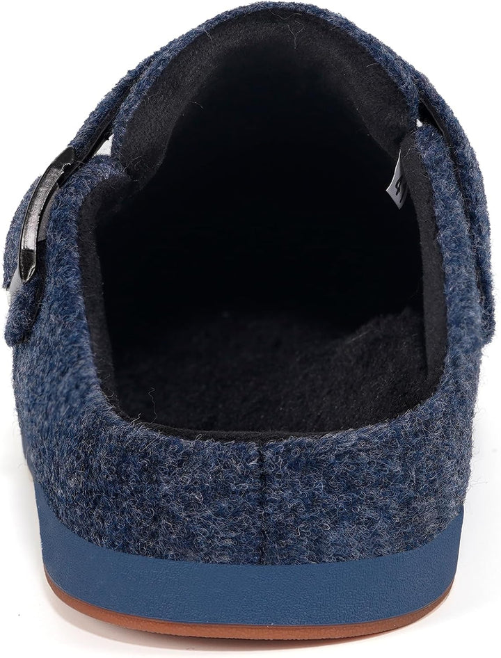 Sisttke Hausschuhe Damen Herren Filzpantoffeln Unisex Winter Geschlossen Pantoffeln mit Wechselfussb