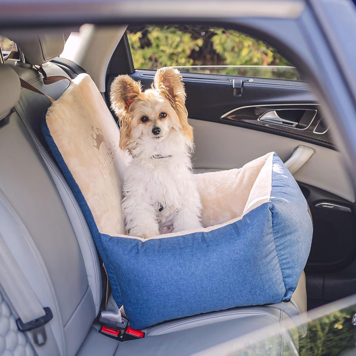 Luxuriös Hunde Auto Sitz | Autositz für Hunde, Rückbank, Vordersitz | Universal Waschbar Hundeautosi