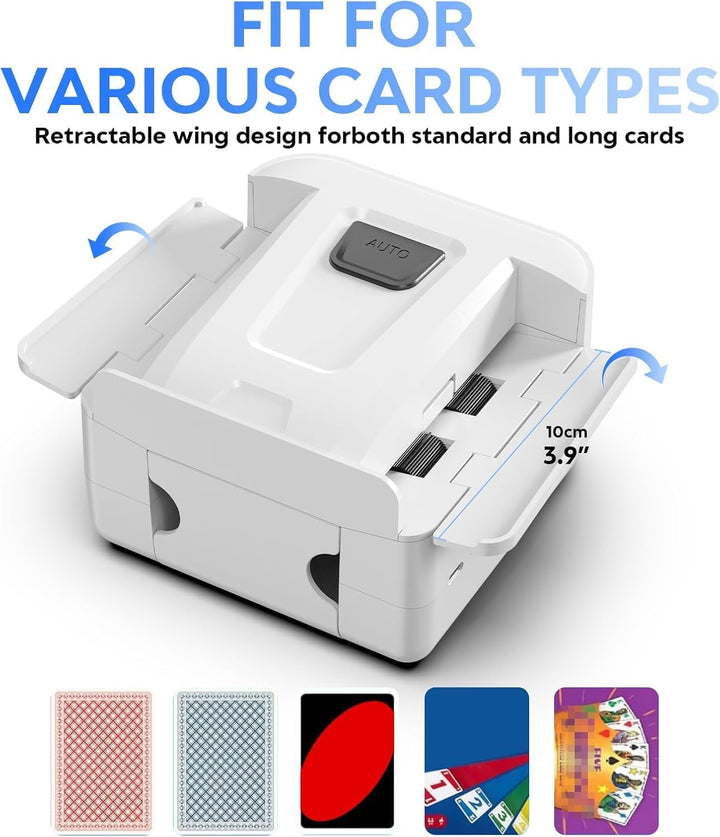 Kartenmischmaschine, Automatischer Kartenmischer für 1–2 Decks, Wiederaufladbarer Kartenmischer mit