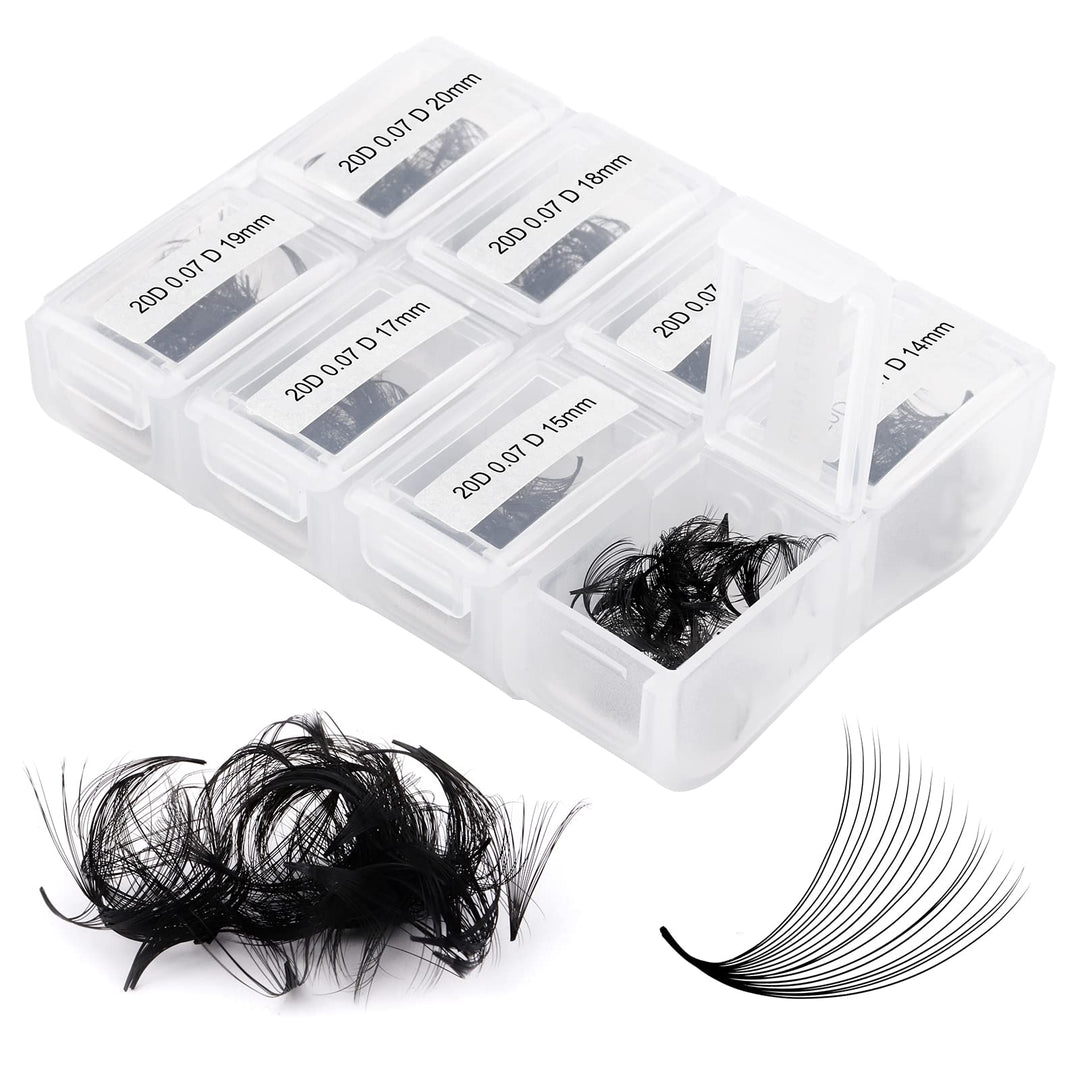 FADLASH 2024 Version Wimpern Extension Vorgefertigte Fächer Premade Professionell Mixed 600pcs 20D 1