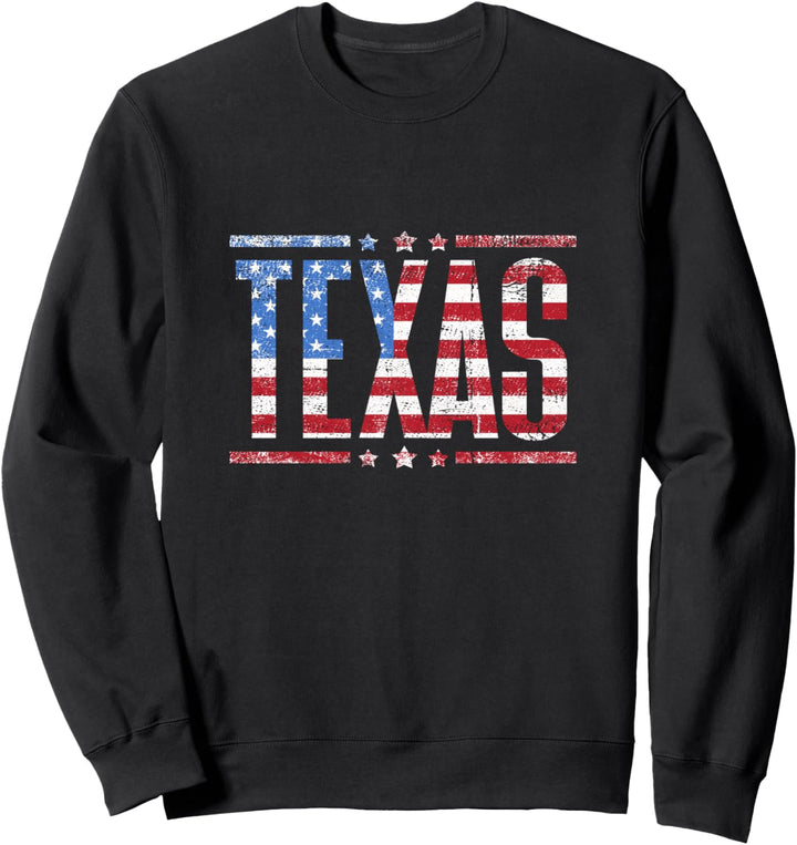 Texas mit der Flagge der USA Sweatshirt
