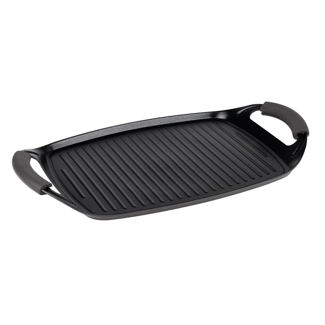 Berlinger Haus 47 cm grosse geschmiedete Aluminium-Grillplatte mit Griffen für Ofen und Induktionsko