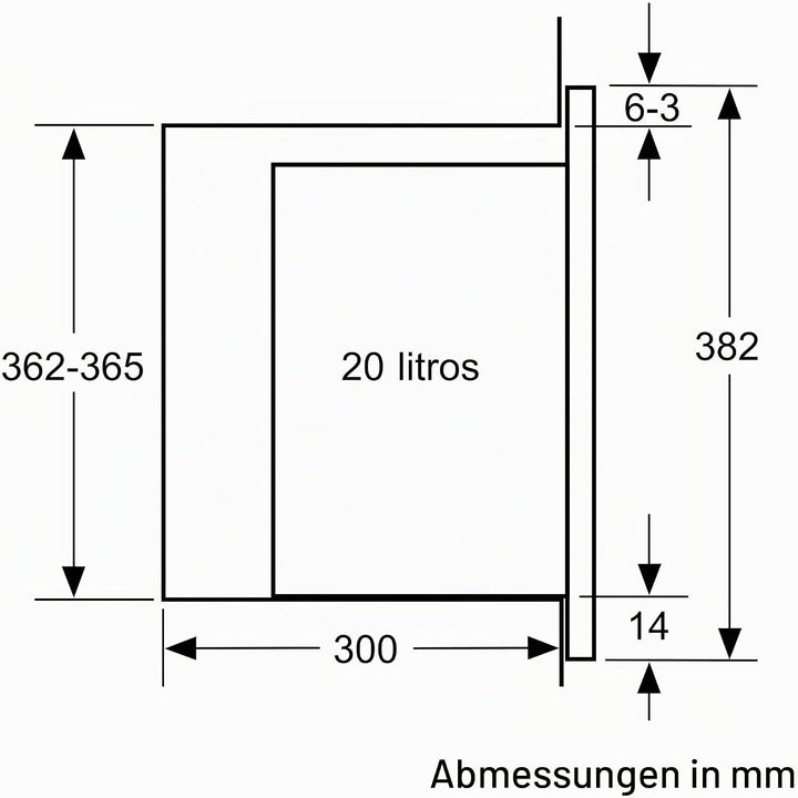 Balay 3CG5172N2 Mikrowelle, elektronisch, ohne Rahmen, 38 cm, 20 l, 5 F, Aqualisis, Ap. links, 8 Rez