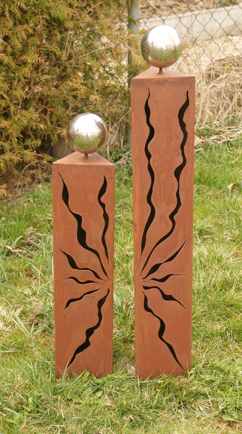 Rostsäulen Gartendeko Dreiecke Säulen