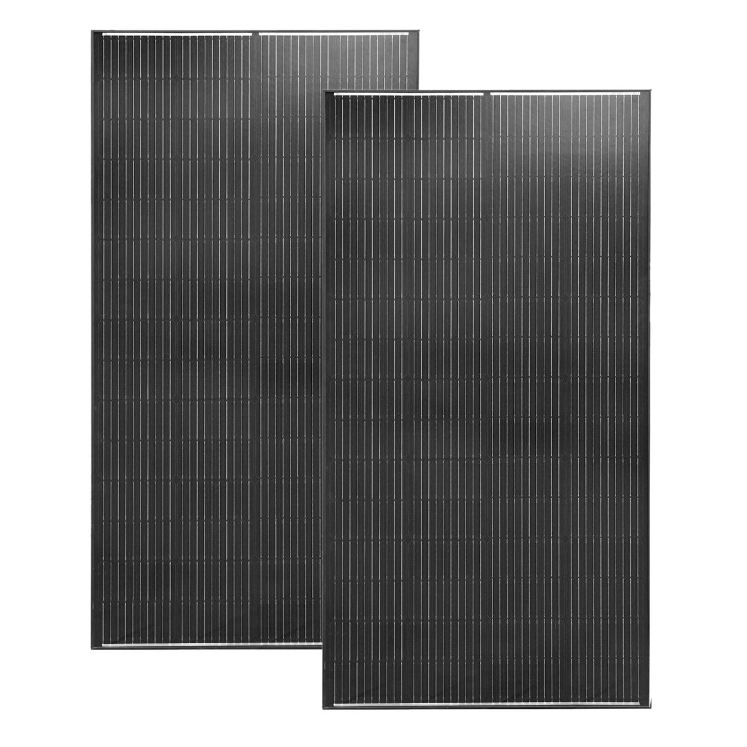 Solarpanel 400W 12V, Solar Panel 2 x 200 Watt Schwarz Monokristallines Solarmodul für Wohnmobil, Boo