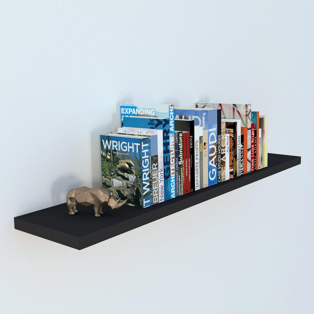 Henor Wandregal FSC® Holzwandregal 100 x 20 x 3 cm. Laden Sie 25 kg. Graphit 100 Graphit 20 Cm, 100