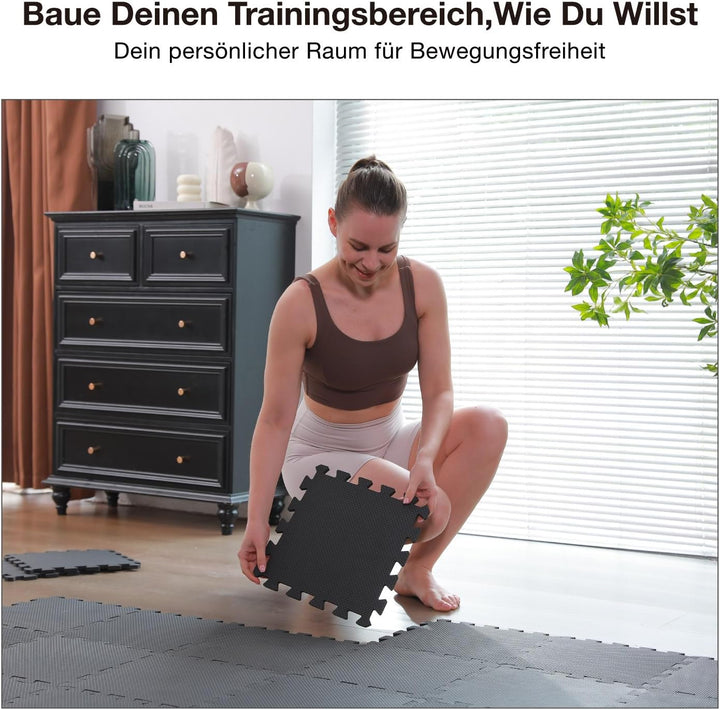 AIRHOP Bodenschutzmatte Fitness Matte Extra Dicke Bodenmatten, rutschfeste Schutzmatten Fitnessraum,