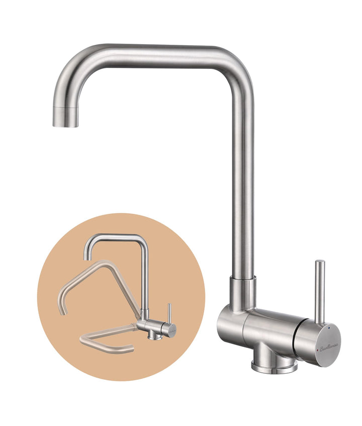 Wasserhahn Küche,vorfenster küchenarmatur klappbar，Hochdruck Kitchen Faucet 360°Drehbar Edelstahl Sp