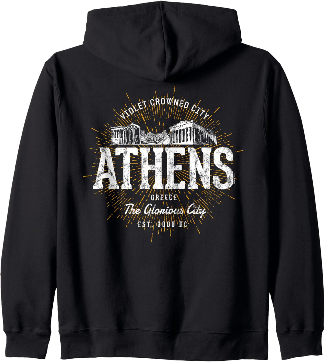 Griechenland Vintage Style Retro Athen Kapuzenjacke