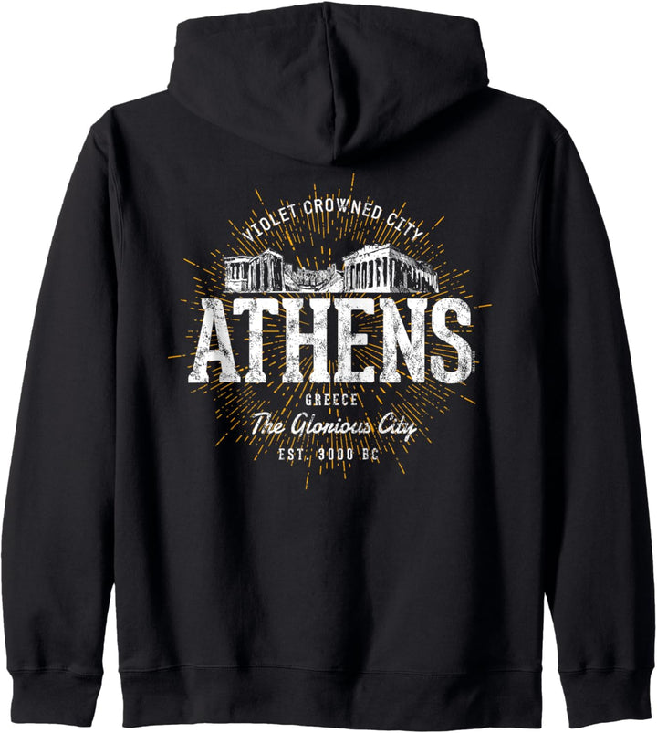 Griechenland Vintage Style Retro Athen Kapuzenjacke