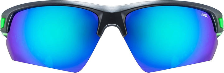 uvex Unisex Sportstyle 224 Sportbrille Einheitsgrösse Black Mat Green/Green, Einheitsgrösse Black Ma