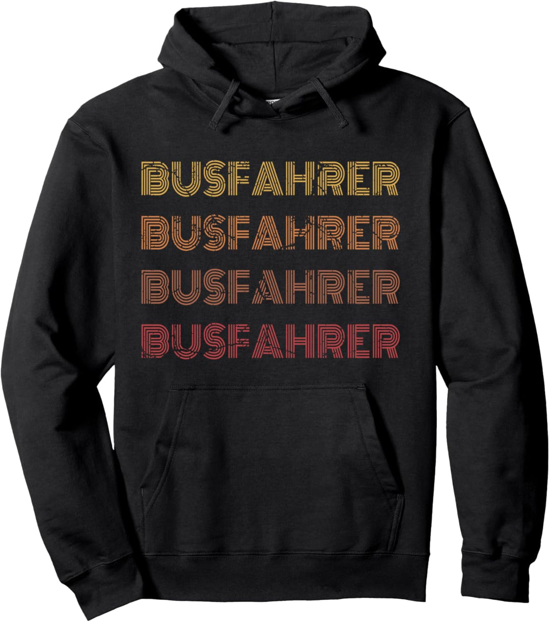 Retro Busfahrer Geschenk Beruf Berufskraftfahrer Fahrer Pullover Hoodie