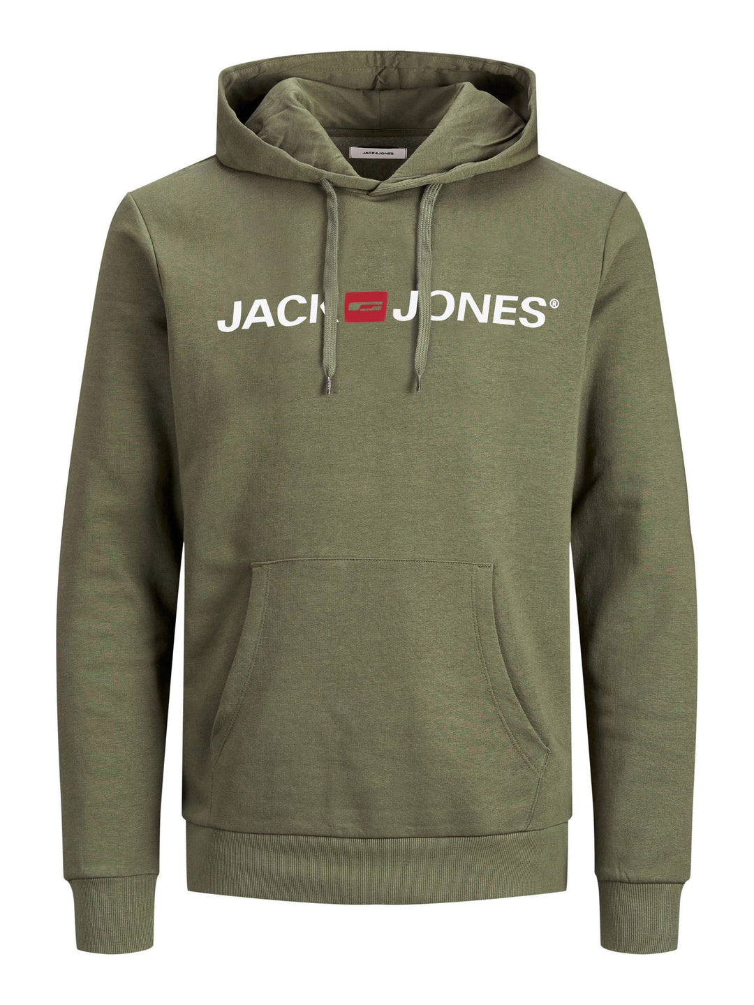 JACK & JONES Male Kapuzenpullover Logo Kapuzenpullover XS Grün (Dusty Olive/Reg Fit), XS Grün (Dusty