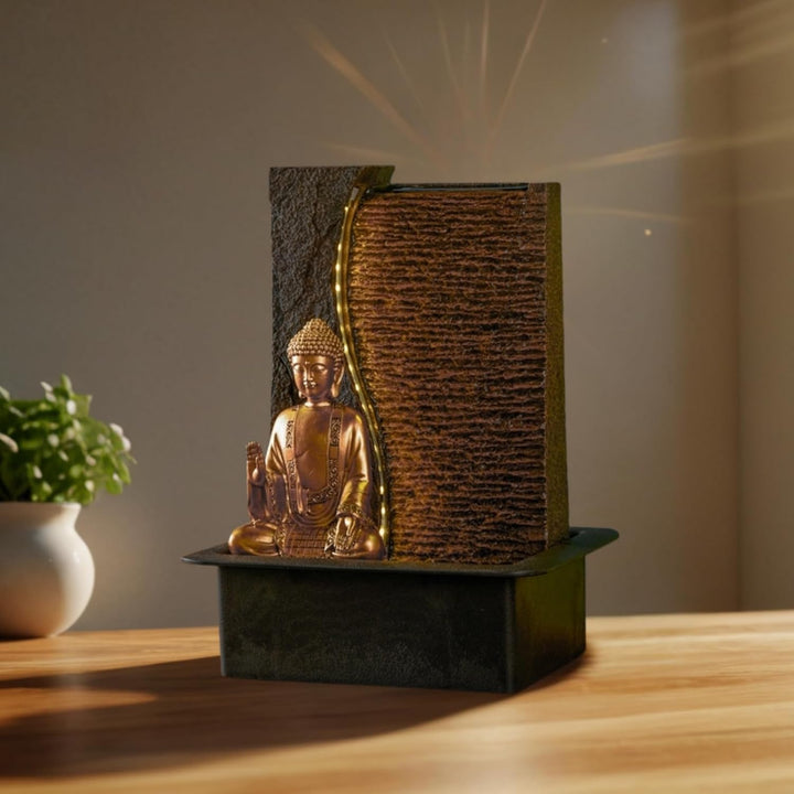 Zen Light – Zimmerbrunnen Buddha Jati – originelle Geschenkidee – Objekt Feng Shui und Wohlbefinden