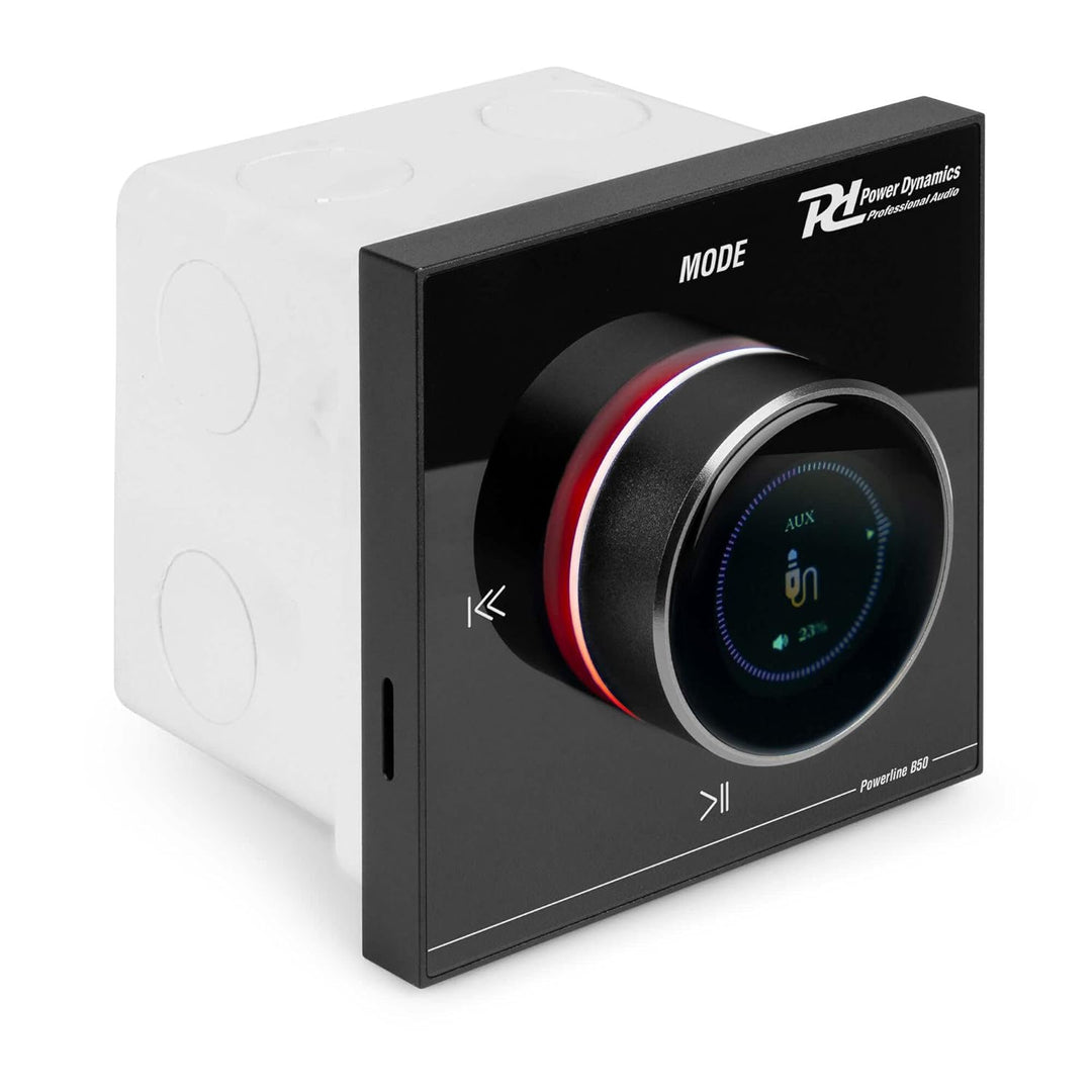 Powerline B50B Wand Stereo Verstärker - Audio Verstärker Bluetooth Unterputz-Einbau System mit 50 Wa