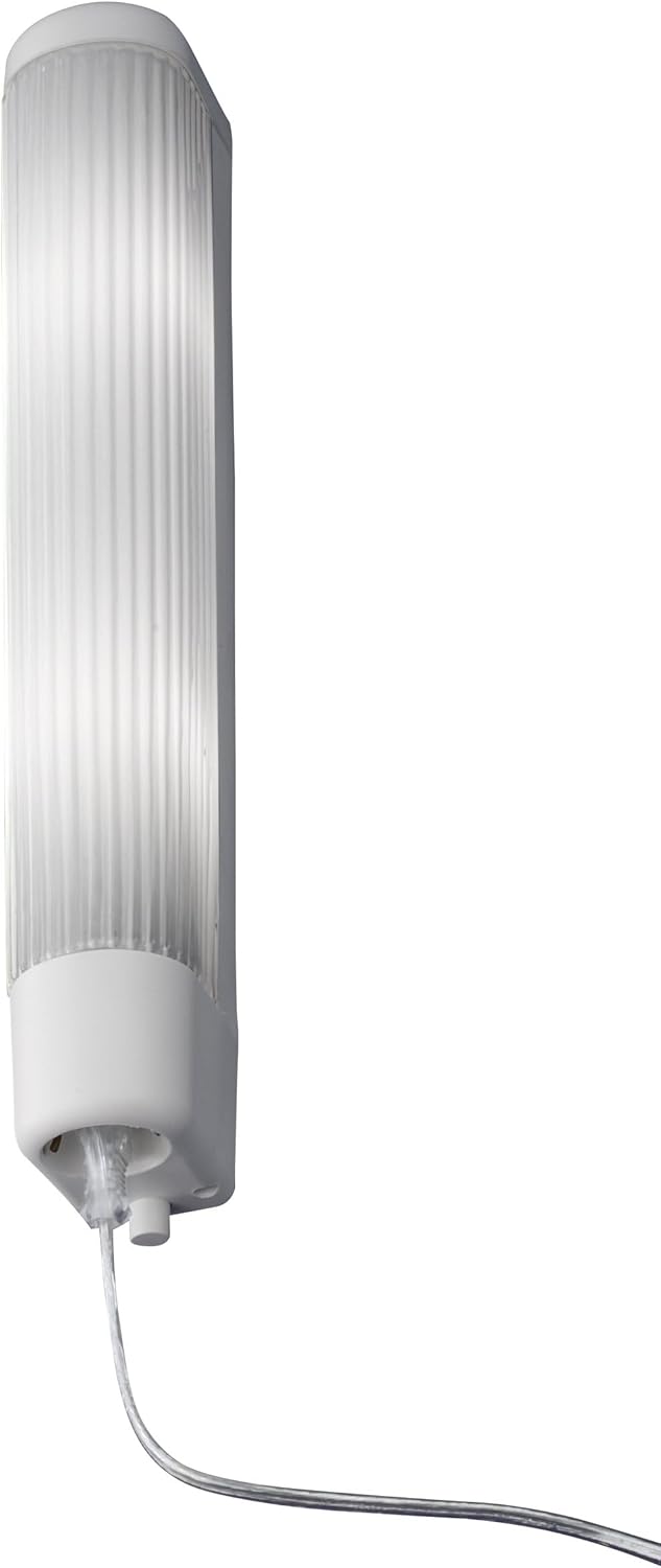 EGLO Wandlampe Bari 1, 2 flammige Spiegelleuchte mit Steckdose und Druckknopf, Wandleuchte aus Glas,